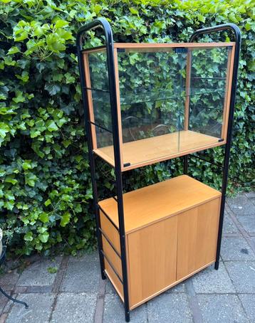 Vintage IKEA NIKLAS wandmeubel vitrinekast Jaren 80