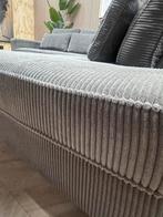 ZGAN Kapenga Ribstof Hoekbank - Grijs - 277 x 230, Ophalen, 250 tot 300 cm, -, -