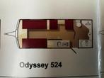 Elddis Odysee 524,  3 persoons, Caravans en Kamperen, Caravans, Elddis, Treinzit, Particulier, 6 tot 7 meter
