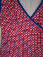 Froy & Dind retro jurk rood/blauwe print maat M (40.), Maat 38/40 (M), Anneonline, Steenbergen, Shop@wesell4u.nl