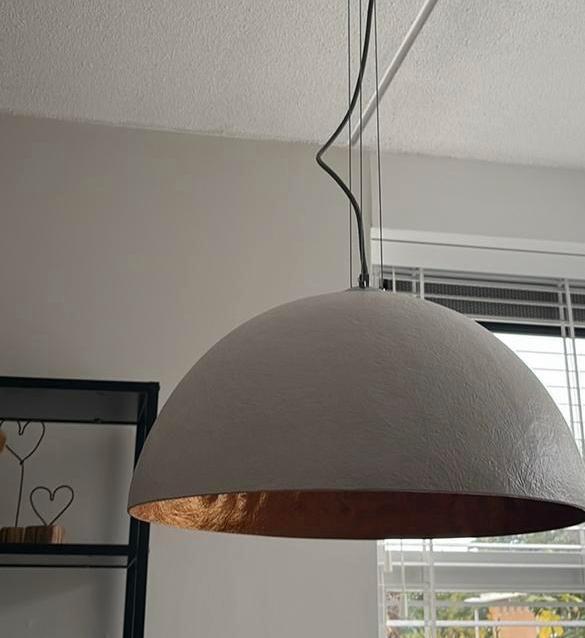 Hanglamp Magna wit/goud - 50cm, Huis en Inrichting, Lampen | Hanglampen, Zo goed als nieuw, Minder dan 50 cm, Metaal, Ophalen