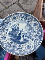 Delfts Blauw Wandbord Holland Zeilboten 25cm Craquelé Antiek, Antiek en Kunst, Antiek | Wandborden en Tegels, Ophalen of Verzenden
