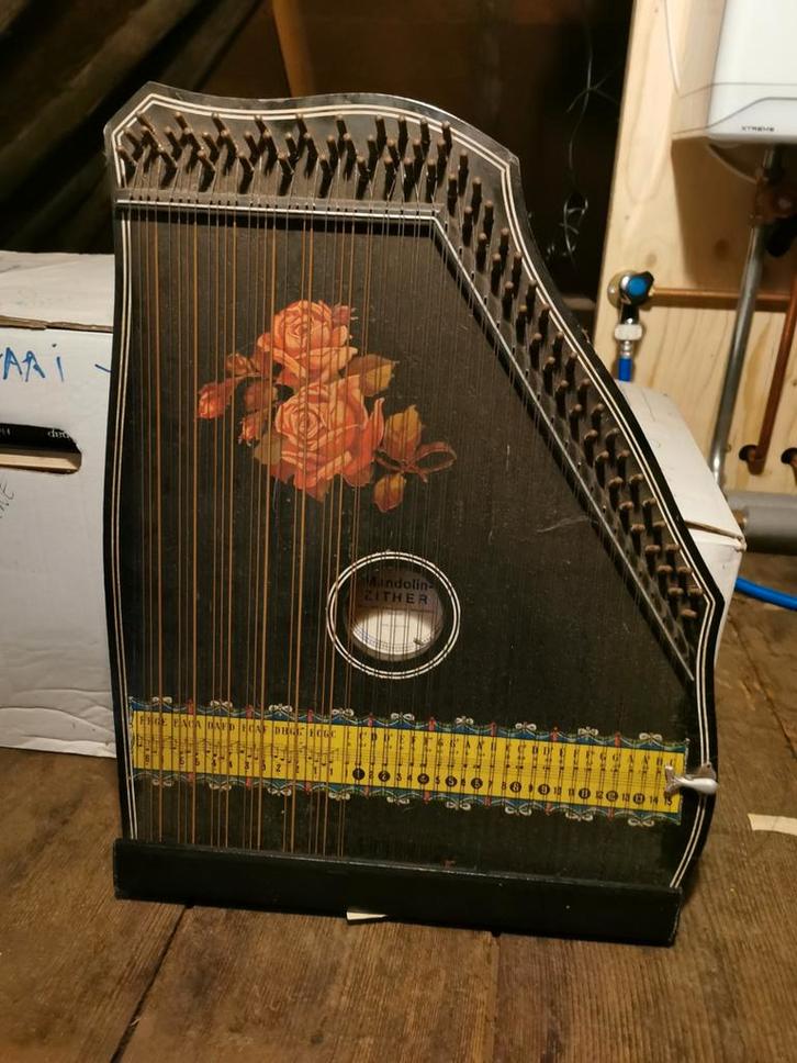 Mandoline Zither - Vintage Instrument, Muziek en Instrumenten, Overige Muziek en Instrumenten, Gebruikt, Ophalen of Verzenden