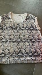 Sani Blue Top - Pailletten Krokoprint - Mt 44, Ophalen of Verzenden, Maat 42/44 (L), Overige kleuren, Zonder mouw