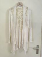 Dames lange vest met crochet kant geborduurd bohemian wit S, Ophalen of Verzenden, Zo goed als nieuw, Maat 38/40 (M), Wit