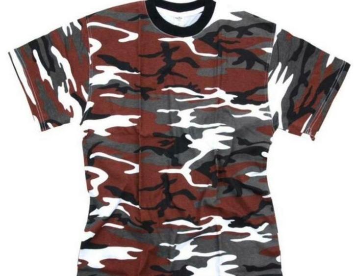 Camouflage t-shirt army style legerkleding zomershirt, Kleding | Heren, T-shirts, Nieuw, Overige maten, Overige kleuren, Ophalen of Verzenden