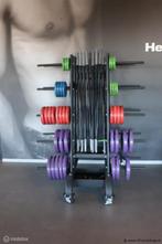 Online Veiling: Halterschijvenopbergrek - 130x120x160cm, Sport en Fitness, Fitnessmaterialen, Gebruikt