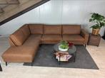 GRATIS LEVERING Hoekbank Cognac 290x210 GEREINIGD, Huis en Inrichting, Banken | Bankstellen, 250 tot 300 cm, Stof, Hoekbank, Ophalen of Verzenden