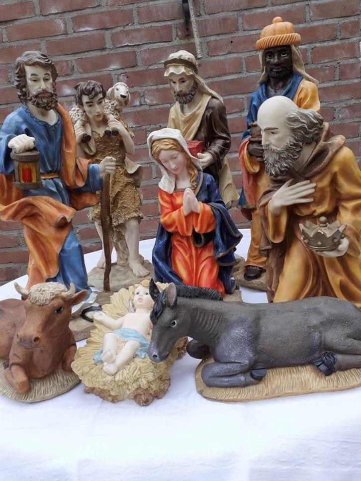 kerstbeelden/groep,50 cm,11 beelden,binnen/buiten,groot, Diversen, Kerst, Ophalen