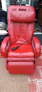 Rode leren massage stoel, Ophalen, Gebruikt, Leer