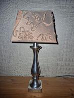 Leuke Schemerlamp mooi chroom en een leuke lampenkap, Huis en Inrichting, Gebruikt, Ophalen of Verzenden, Metaal, Minder dan 50 cm