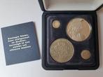 Zilverset Koningin Emma/echtgenoot/dochter in cassette, Verzenden, Koningin Wilhelmina, Setje, Zilver