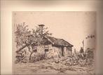 W.B. Tholen. Ets. Giethoorn Boerenwoning, Antiek en Kunst, Kunst | Etsen en Gravures, Verzenden