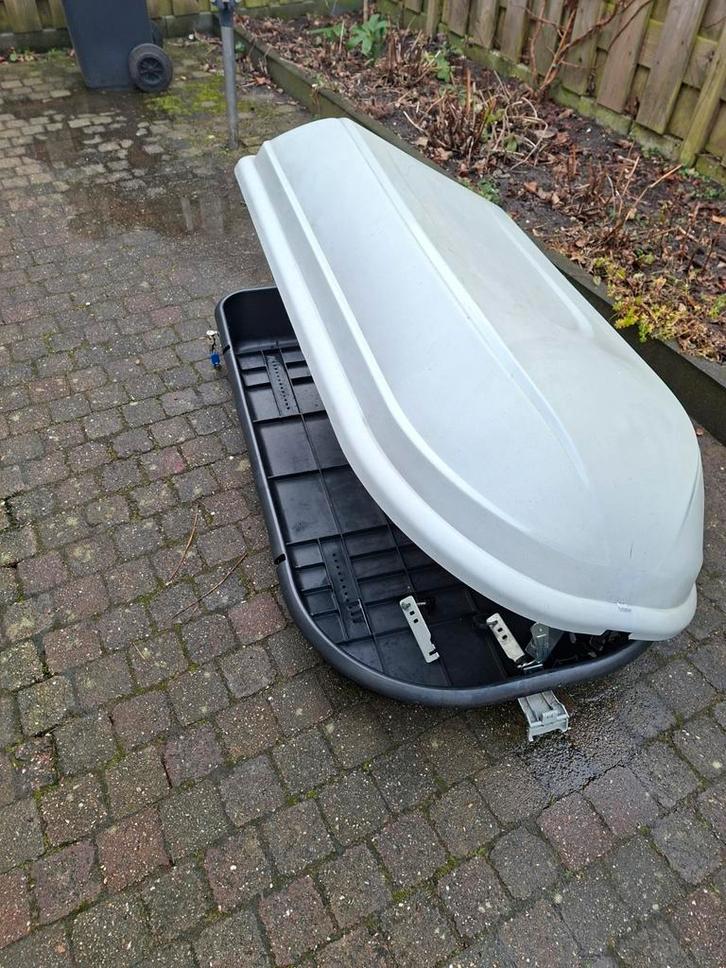 Camtek 320 dakkoffer met dakdragers, Auto diversen, Dakkoffers, Gebruikt, Ophalen