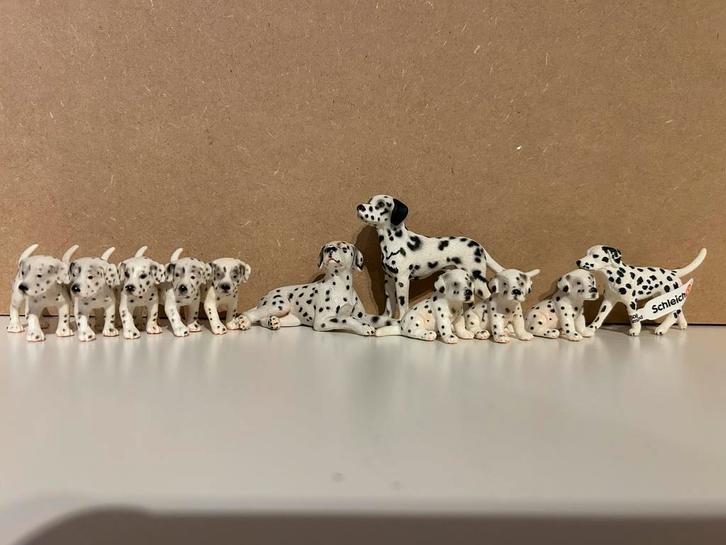 Schleich dalmatier honden, Verzamelen, Dierenverzamelingen, Zo goed als nieuw, Beeldje of Figuurtje, Hond of Kat, Ophalen of Verzenden