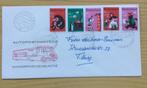 2 enveloppen met serie kinderzegels 1967. Lees verder., Postzegels en Munten, Ophalen of Verzenden, Envelop