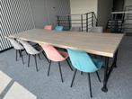 Grote eettafel met 8 stoelen, Ophalen, Gebruikt, 200 cm of meer, 50 tot 100 cm