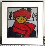 Jongetje Bart Drost in de winter - Bart Drost 1955 (Venlo), Antiek en Kunst, Kunst | Schilderijen | Klassiek, Ophalen