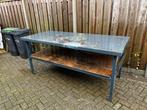 Degelijke stalen werkbank 226 cm, Doe-het-zelf en Verbouw, Werkbanken, Ophalen, Gebruikt, 170 cm of meer