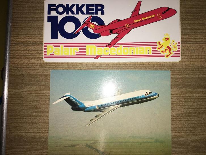 4x Fokker NLM KLM Cityhopper Taiwan ansichtkaarten/stickers, Verzamelen, Luchtvaart en Vliegtuigspotten, Zo goed als nieuw, Kaart, Foto of Prent