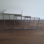 Brabantia Nesting Tables – Set van 3 vintage bijzettafels, Gebruikt, Ophalen of Verzenden, 75 cm of meer, 60 cm of meer