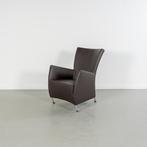 2x Montis Windy Fauteuil Bruin Leder - Staal, Huis en Inrichting, Fauteuils, Niet ingevuld, Niet ingevuld, 75 tot 100 cm, Ophalen of Verzenden