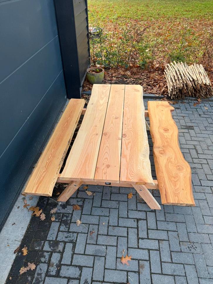 Robuuste Douglas Picknicktafel - 2 Meter, Tuin en Terras, Tuinsets en Loungesets, Nieuw, Hout, Ophalen
