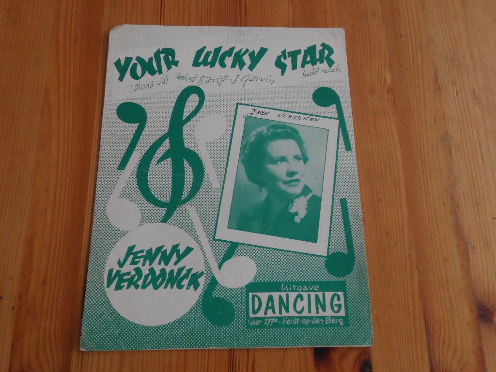 Your lucky star - aloha oe - j. Garvin - jenny verdonck, Gebruikt, Gitaar, Ophalen of Verzenden, Artiest of Componist