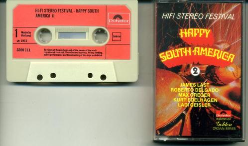 Hi-Fi Stereo Festival Happy South America 2 12 nrs cassette, Cd's en Dvd's, Cassettebandjes, Zo goed als nieuw, Origineel, Latin en Salsa