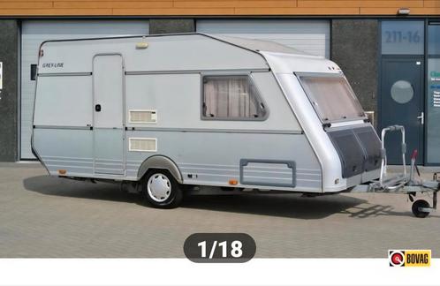 Nette kip caravan grey line 44 EK 1999 met voortent met luif, Caravans en Kamperen, Caravans, Particulier, tot en met 2, 750 - 1000 kg