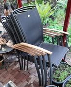 Hartman tuinset - vaste stoelen / tuintafel met glasplaat, Tuin en Terras, Tuinstoelen, Gebruikt, Stapelbaar, Ophalen, Aluminium