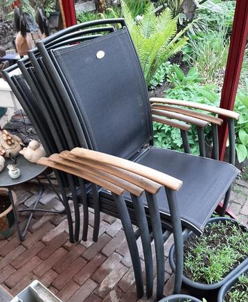 Hartman tuinset - vaste stoelen / tuintafel met glasplaat
