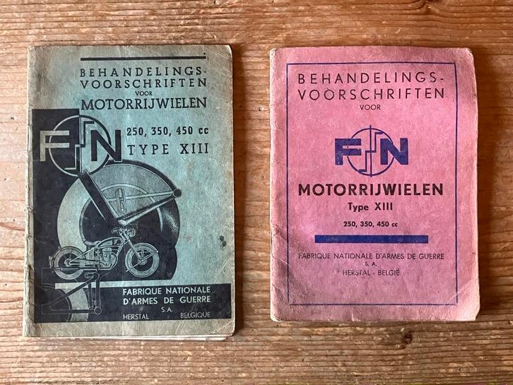 Twee FN Behandelings-voorschriften, instructie boekjes, Motoren, Handleidingen en Instructieboekjes, Overige merken, Ophalen of Verzenden