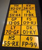 Serie oude Nederlandse kentekenplaten - vierkant, Verzamelen, Ophalen of Verzenden, Gebruikt, Auto's