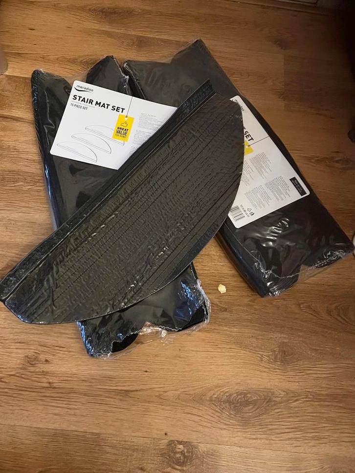 Meradiso Trapmatten 2xSet q15 stuks - 15 Stuks - Zwart, Huis en Inrichting, Stoffering | Tapijten en Kleden, Nieuw, Minder dan 50 cm