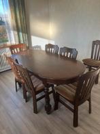 Gratis eettafel + 8 stoelen, Huis en Inrichting, Complete eetkamers, Ophalen, Gebruikt, 6 tot 8 stoelen