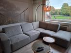 Grijze hoekbank, Huis en Inrichting, Banken | Bankstellen, Ophalen, Gebruikt, Hoekbank, Stof
