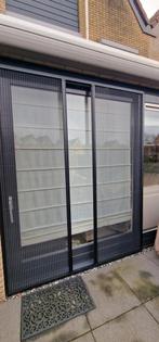 Mooie Dubbele Plissé Hordeur Zwart - 200x250cm, Hordeur, Ophalen of Verzenden, Zo goed als nieuw, Vouwdeur