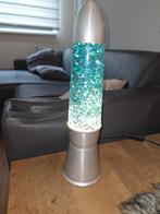 Mooie groene glitter lavalamp in goede staat, Ophalen, Gebruikt, Lava glitter lamp, Glas