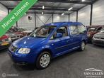 Volkswagen Caddy Maxi 1.6 Comfortline 7p. Airco|Trekhaak|Apk, Voorwielaandrijving, Gebruikt, 4 cilinders, Blauw