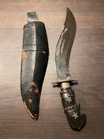 India / Nepal Kukri mes in originele lederen schede, Antiek en Kunst, Ophalen