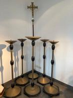 Unieke set processiekruis met kandelaars, Antiek en Kunst, Antiek | Religie, Ophalen