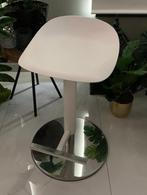 Ikea barkruk stoel bureaustoel wit zilver chrome janinge, Ophalen, 60 tot 90 cm, Zo goed als nieuw, 1 kruk