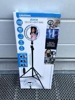 Grundig Selfie Ring Light 20 cm – met statief, Gehele gezicht, Zwart, Nieuw, Ophalen of Verzenden