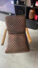 LEREN RELAX STOEL, Huis en Inrichting, Stoelen, Ophalen of Verzenden, Zo goed als nieuw, Bruin, Eén