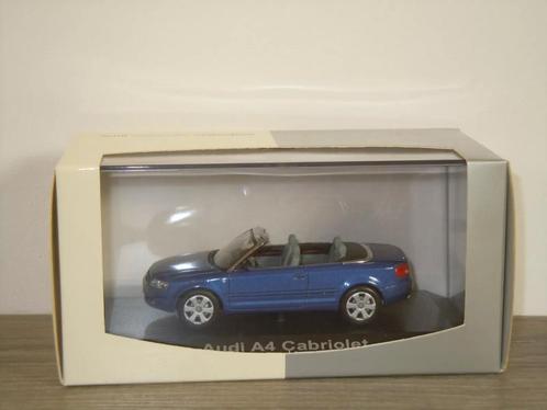 Audi A4 Cabriolet - Norev 1:43 - Blauw, Hobby en Vrije tijd, Modelauto's | 1:43, Zo goed als nieuw, Auto, Norev, Verzenden