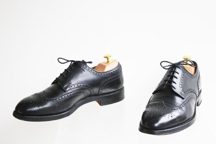 Crockett & Jones voor Baldessarini brogues maat 8.5 E = 42.5, Kleding | Heren, Schoenen, Zo goed als nieuw, Veterschoenen, Zwart