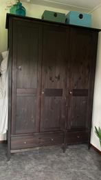 Houten kast met dekenkist in donkerbruine kleur, Ophalen, Gebruikt, Modern / koloniaal, 200 cm of meer