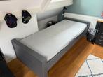 Mooi WOOOD bed Dennis 90x200 staalgrijs incl lattenbodem, Ophalen, Gebruikt, Eenpersoons, 90 cm