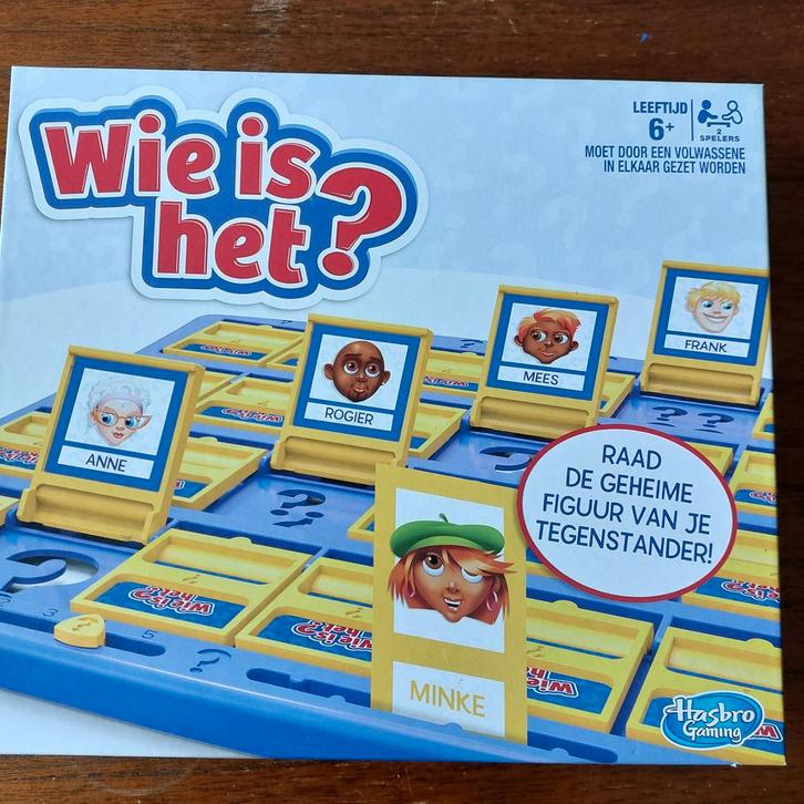 Wie is het? - Zo goed als nieuw!, Hobby en Vrije tijd, Gezelschapsspellen | Overige, Zo goed als nieuw, Een of twee spelers, Ophalen of Verzenden